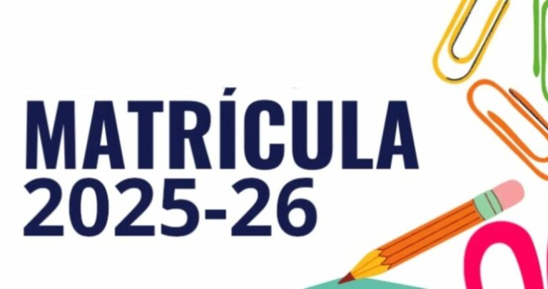 Periodo de matriculación curso 2025-2026