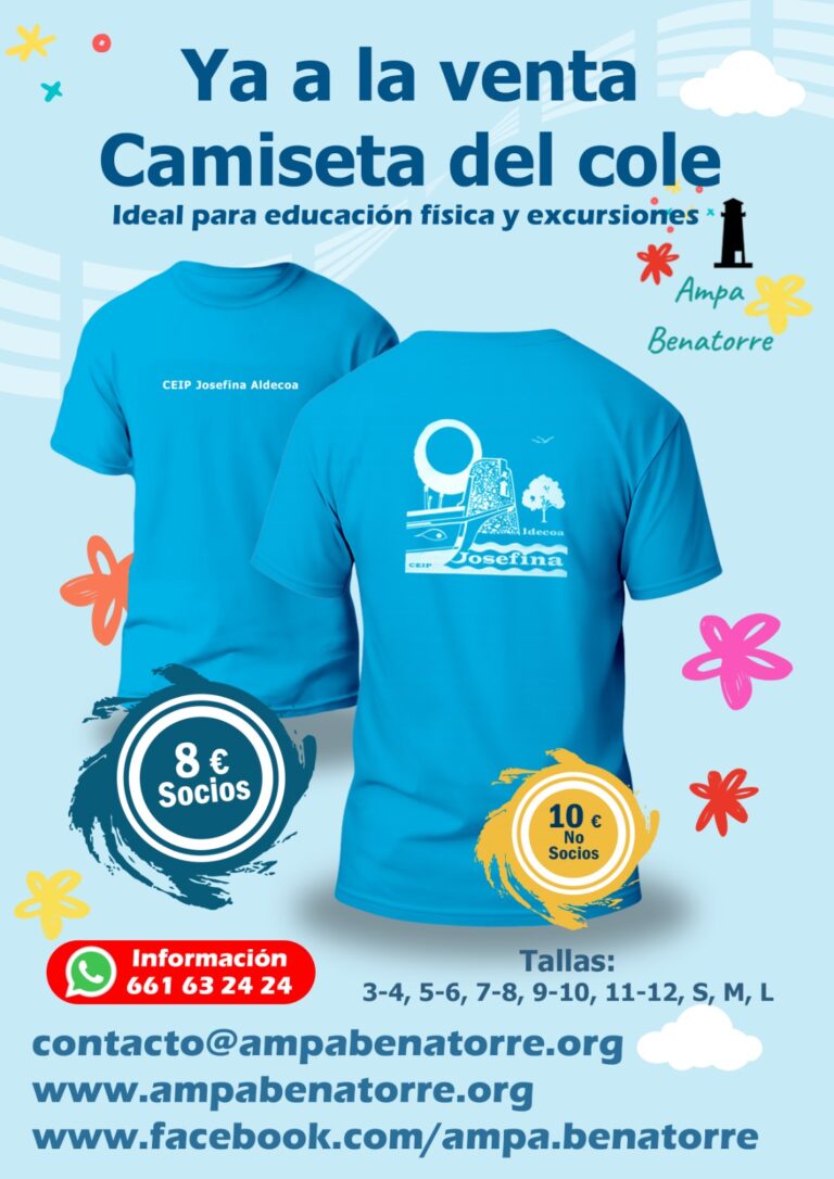 💙 ¡Ya tenemos las camisetas del cole!