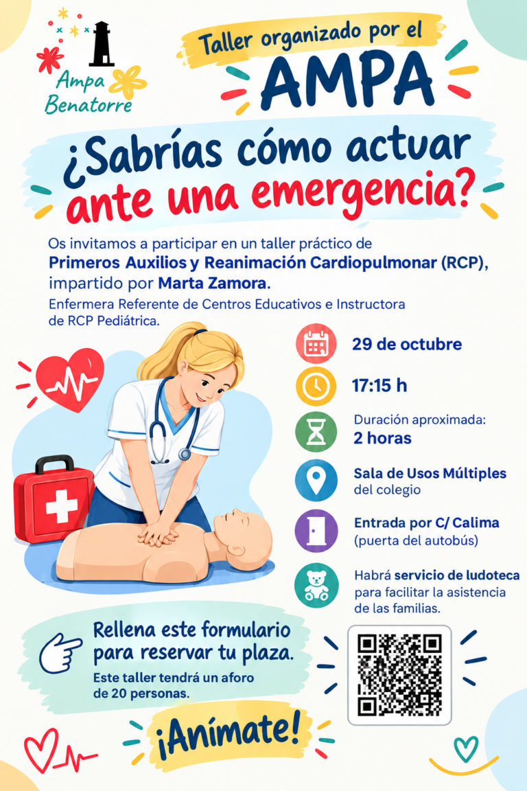 ❤️ Taller para Familias: Primeros Auxilios y RCP Pediátrica